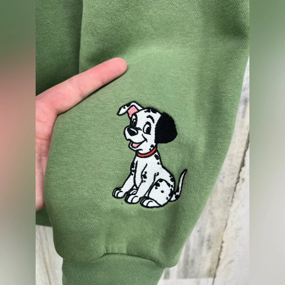 Disney 101 Dalmations Green Crew Neck Sweatshirt XL - Picture 2 of 7
